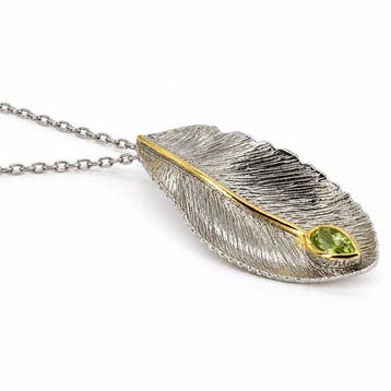 Zonder minimumprijs - Halsketting Verguld, Zilver - 0.40ct., Nieuw
