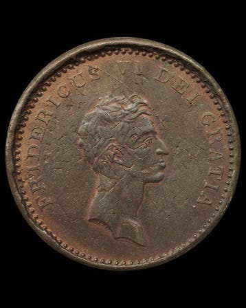 Denemarken. Frederick VI. 1/2 Skilling 1812, clear, Timbres & Monnaies