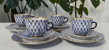 Lomonosov Imperial Porcelain Factory - Service à café pour 4
