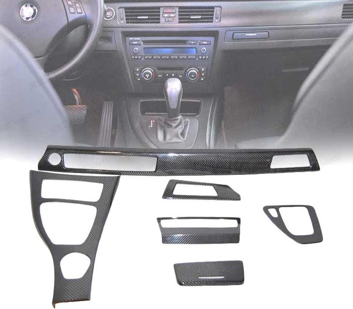 KIT 6 PIÈCES DÉCORATIVES HABITACLE POUR BMW E92 IDRIVE CARBO, Auto-onderdelen, Interieur en Bekleding, Verzenden