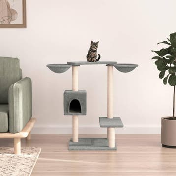 vidaXL Kattenmeubel met krabpalen 82 cm lichtgrijs, Dieren en Toebehoren, Verzenden, Nieuw