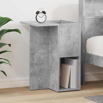 vidaXL Bijzettafel Beton Grijs 35 x 40 x 55 cm Bewerkt hout, Verzenden, Nieuw