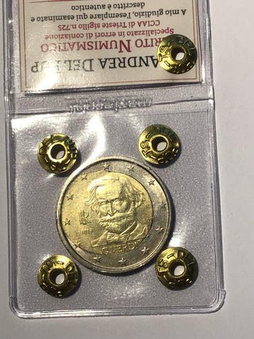 Italië. 2 Euro 2013 Giuseppe Verdi con occhio di bue