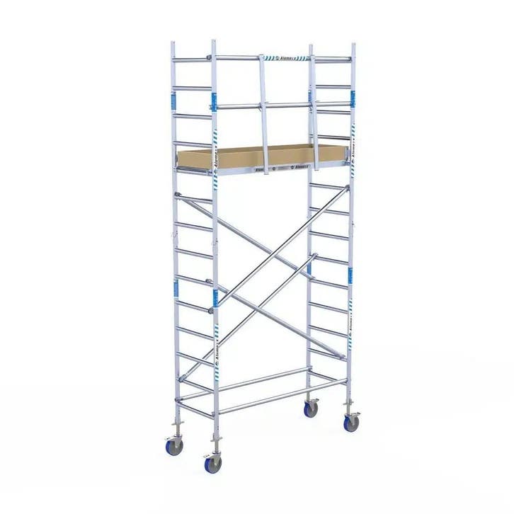 Rolsteiger Alumexx Light 75x190x5.20 M wh Wooddeck, Doe-het-zelf en Bouw, Steigers, Rolsteiger of Kamersteiger, Nieuw, 5 meter of hoger