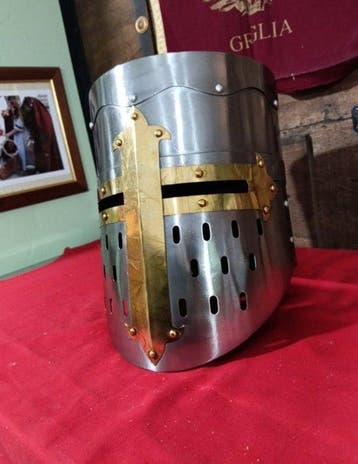 Staal, Replica van de Middeleeuwen Helm - 29 cm (Zonder