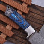 Keukenmes - Chefs knife - Gevouwen staal, Pakka wood -, Antiek en Kunst