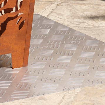 vidaXL Trap Tread Rechthoekig 2 pcs Zilver 100 x 40 cm, Verzenden, Nieuw
