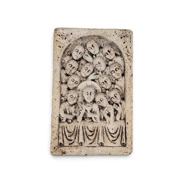 Icoon - Laatste Avondmaal - Steen - Bas-relief - 19 x 30 cm, Antiek en Kunst