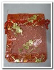 Cadeauzakje giftbag Organza I Love You Rood 7x9 cm, Nieuw