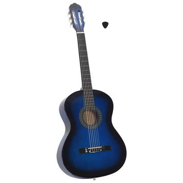 vidaXL Gitaar klassiek beginner 4/4 39 lindenhout blauw, Verzenden