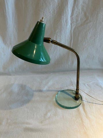 Tafellamp - Metaal, Messing, Glas