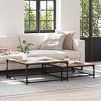 vidaXL Salontafel 2 pcs Oud Hout Bewerkt hout, Verzenden, Nieuw