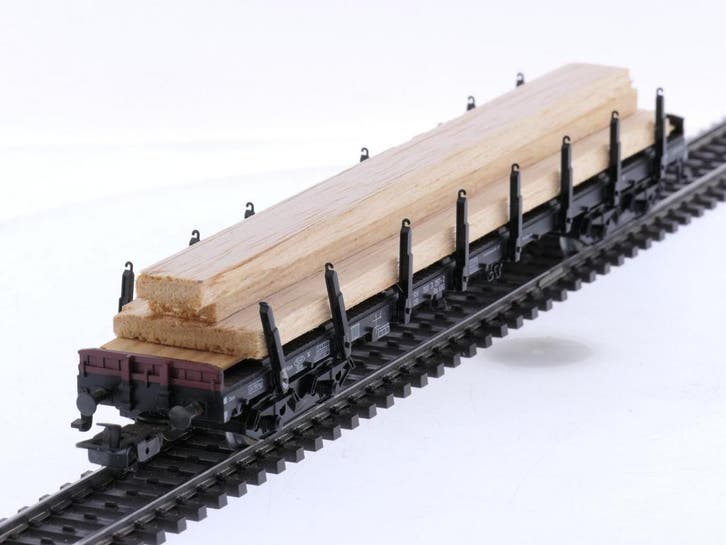 Schaal H0 Märklin 4663 rongenwagen met lading hout van de.., Hobby & Loisirs créatifs, Trains miniatures | HO, Enlèvement ou Envoi