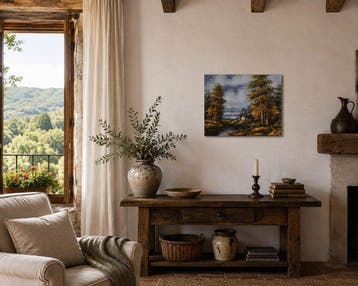 Escuela Hiperrealista Europea (XX) - Paisaje Hiperrealista, Antiek en Kunst, Kunst | Schilderijen | Klassiek