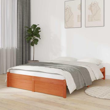vidaXL Bedframe Massief grenen, Huis en Inrichting, Slaapkamer | Bedden, Verzenden, Nieuw