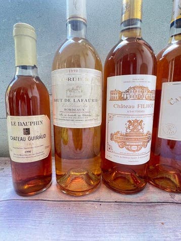 1990 Château Guiraud, 1990 Cordier Brut de Lafaurie, 1995, Nieuw