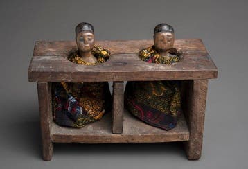 Tweelingen, Hohovis, met hun huis - Venavi - FON - Benin, Antiquités & Art
