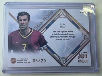 2024 Futera Futera Unique Luís Figo /20 Carte souvenir,