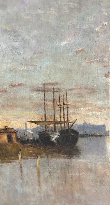 Pietro Fragiacomo (1856-1922), Reca firma - Venezia