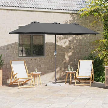 vidaXL Tuinparasol 370 x 197 x 239 cm Polyester en Aluminium, Verzenden, Nieuw