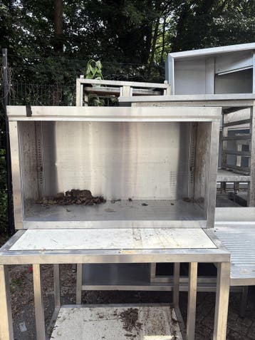 RVS Kast Open 100 x 40 x 59cm (B x D x H) Wordt schoongemaak, Ophalen of Verzenden, Nieuw in verpakking