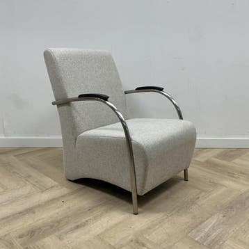 Woood  Halifax fauteuil licht grijs, Gebruikt, Grijs, Eén