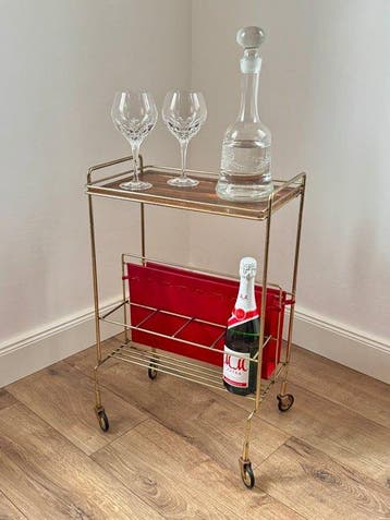 Bremshey - Serveerwagen - Rollende Cocktailkar - Metaal -, Antiek en Kunst