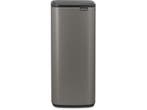 Brabantia Bo Touch Bin - Prullenbak - 30 liter - Platinum, Verzenden