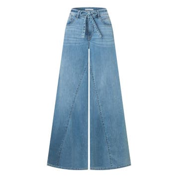 MAC • lichtblauwe Wide extreme jeans • 38, Verzenden