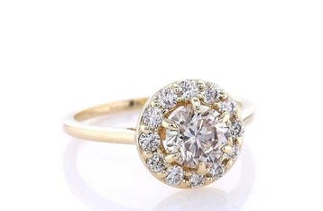 Zonder minimumprijs - Ring - 14 karaat Geel goud - 1.02ct., Nieuw