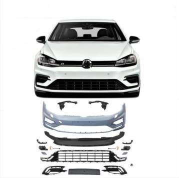 VW Golf 7.5 R Look Voorbumper Set – Complete Kit, Nieuw, Voor, Volkswagen, Bumper
