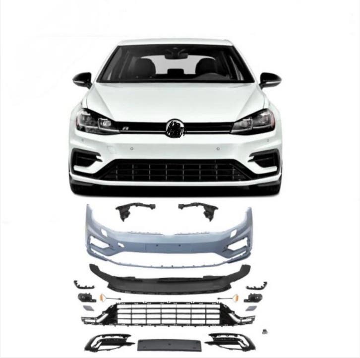VW Golf 7.5 R Look Voorbumper Set – Complete Kit, Auto-onderdelen, Carrosserie, Voor, Bumper, Nieuw, Volkswagen