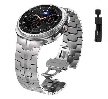 DrPhone Quantum Titanium Band voor Samsung Galaxy Watch 8, Verzenden