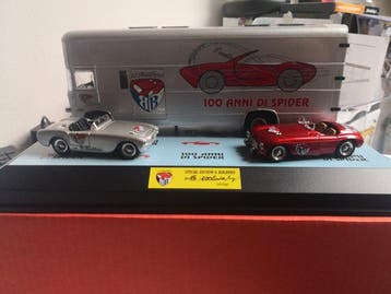 Oldcars 1:43 - Camion miniature - OM 150 Rolfo + 2 Ferrari