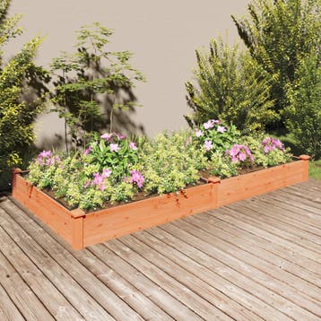 vidaXL Plantenbak verhoogd met voering 240x120x25 cm, Verzenden, Nieuw