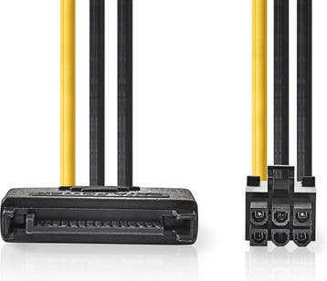 Nedis Interne Voedingskabel - SATA 15-Pins Male - PCI-Exp..., Computers en Software, Pc- en Netwerkkabels, Ophalen of Verzenden