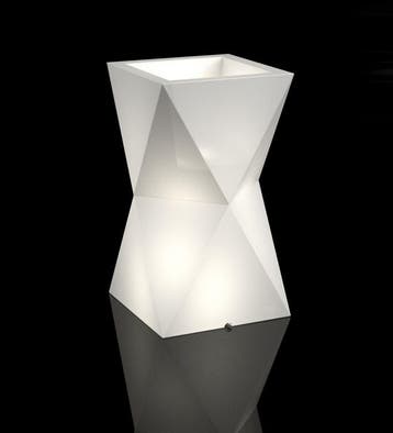 Valencia Led-bloempot 70cm | Retour deal | Sla je slag, 25 tot 40 cm, Kunststof, Verzenden, Binnen