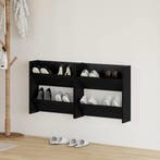 vidaXL Schoenenkast 2 pcs Zwart Eiken 60 x 18 x 60 cm, Verzenden, Nieuw