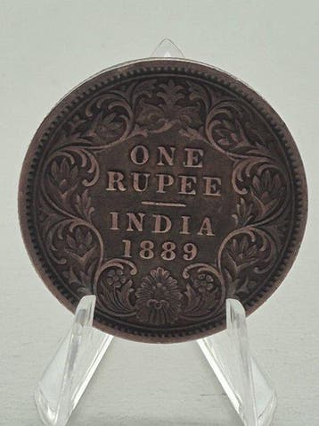 Inde britannique. Victoria. 1 Rupee 1889 Calcutta (Sans prix