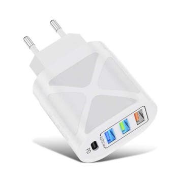 65W GaN Dual Port Stekkerlader - PD / Quick Charge 3.0 -, Verzenden, Nieuw