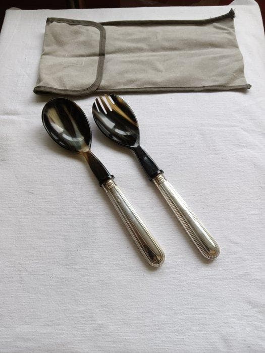 Ricci Argenteria - Couverts de service à salade (2) - Argent, Antiquités & Art, Antiquités | Argent & Or