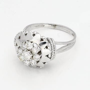 Ring - 18 karaat Witgoud Diamant (Natuurlijk), Nieuw