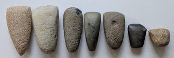 Neolithisch Steen, set van 7 Hand axe