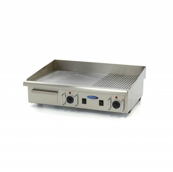 Grillplaat - Half Gegroefd - 73 cm - incl. Opvangbak - 400V, Elektronische apparatuur, Grillplaten, Tafelgrill, Nieuw, Verzenden