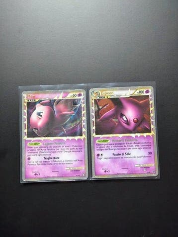 Pokémon - 2 Card - Mew Prime Cosmo Holo - Espeon Prime Cosmo, Nieuw