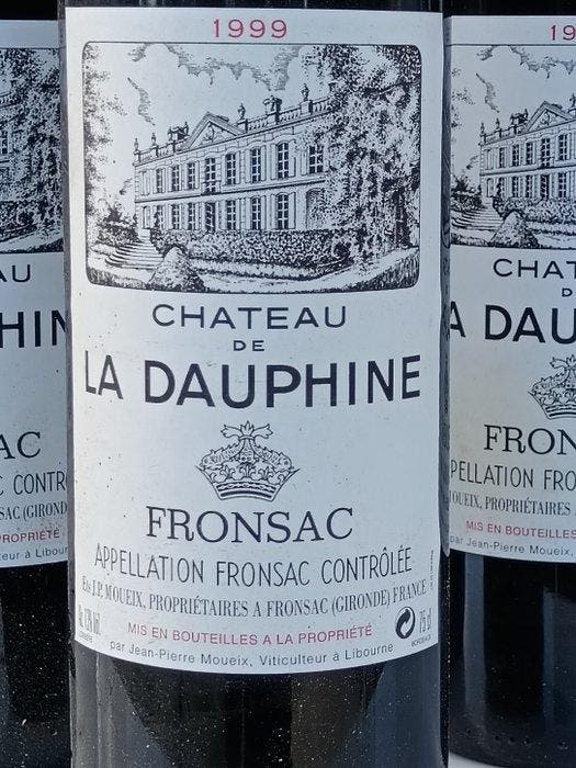 1999 Chateau de La Dauphine - Fronsac - 6 Flessen (0.75, Collections, Vins