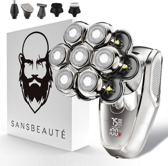 2dekans | Sansbeauté SkullSharp MAX 6-in-1 – Elektrisch, Handtassen en Accessoires, Uiterlijk | Lichaamsverzorging, Ophalen of Verzenden
