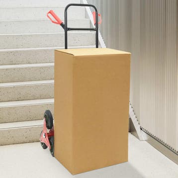 vidaXL Hand Trolley Zwart en Rood 64,5 x 49,5 x 114 cm Staal, Doe-het-zelf en Bouw, Verzenden, Nieuw