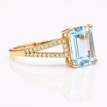 Zonder minimumprijs - Ring - 14 karaat Geel goud - 2.22ct., Nieuw