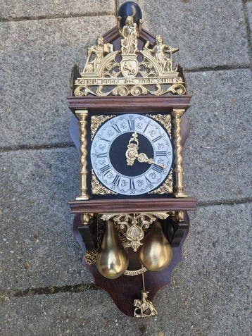 Horloge de Zaandam/Zaanse - Antique Bronze, Verre, Laiton,, Antiek en Kunst